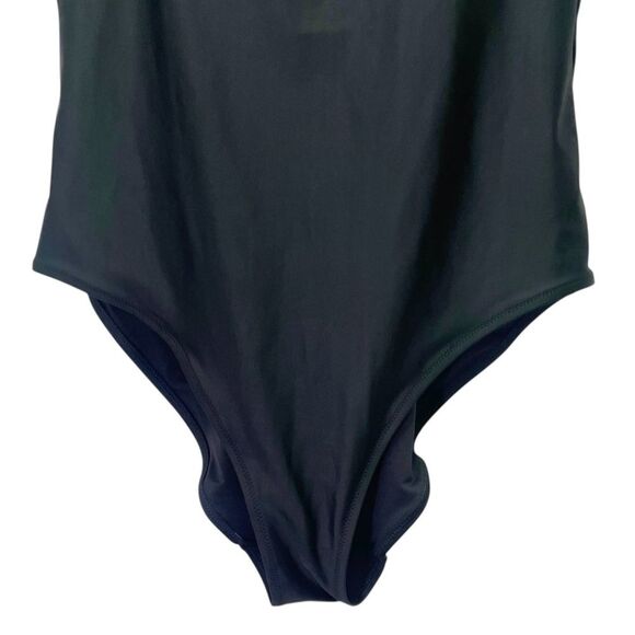 NWT Old Navy Black One Piece Swimsuit Size XL Minimal Scoop Neck Bathing Suit - Picture 4 of 12